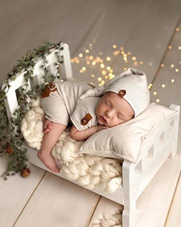 newborn photography props baby doll bed