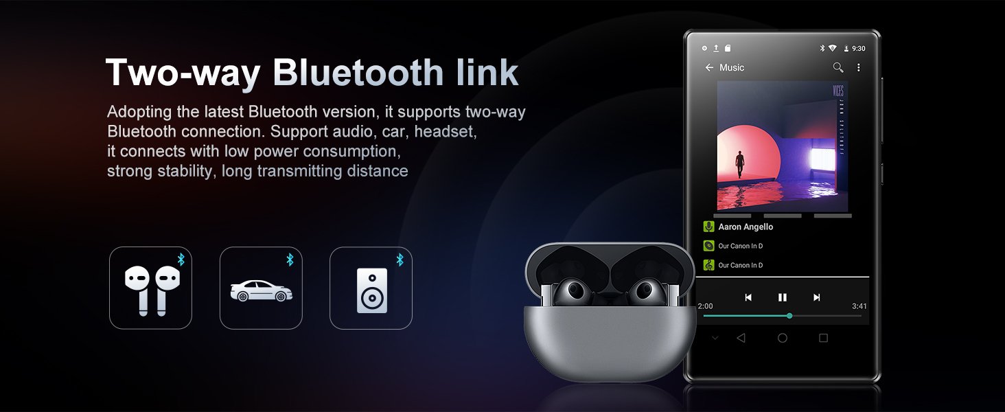 mp3 player with bluetooth and wifi