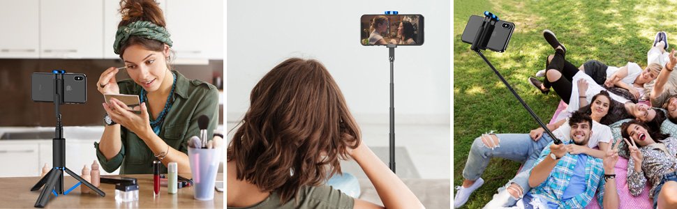 bluetooth selfie stick tripod