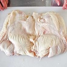 The finished, deboned chicken, from the outside.