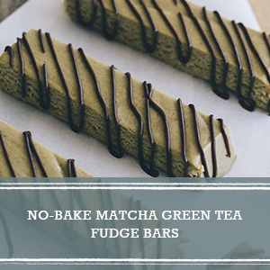 No-bake matcha green tea fudge bars