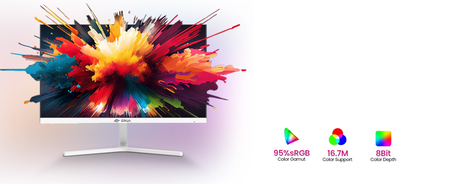 95%sRGB color  16.7 million colors supported 8bit Pc monitor