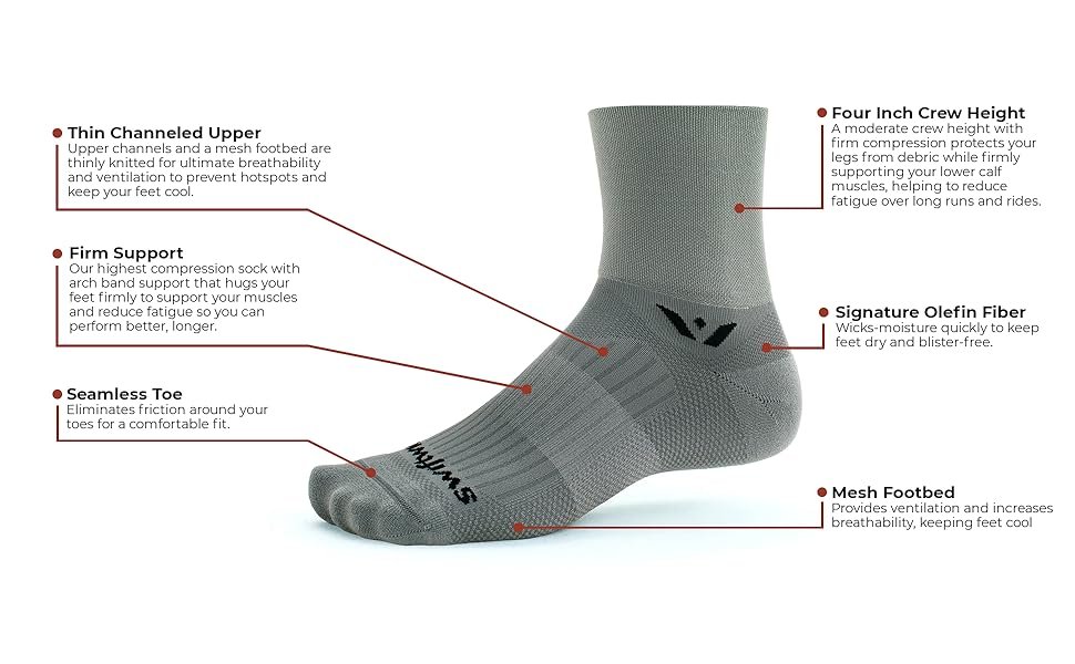 aspire four trail running socks tech sheet