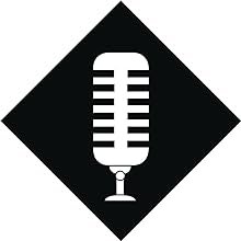 BW vector illustration of old style microphone