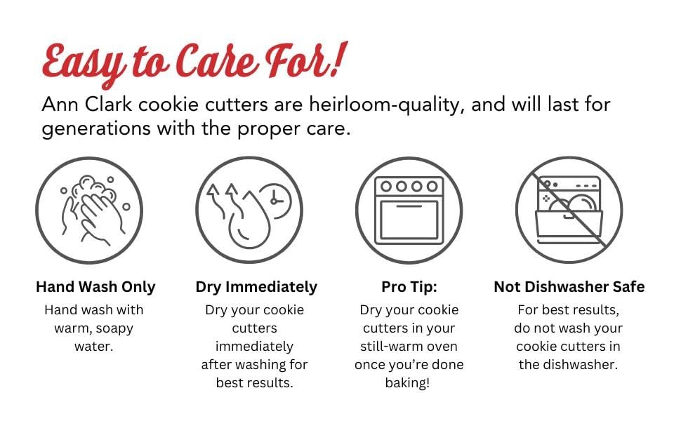 Cookie Cutter Care Instructions