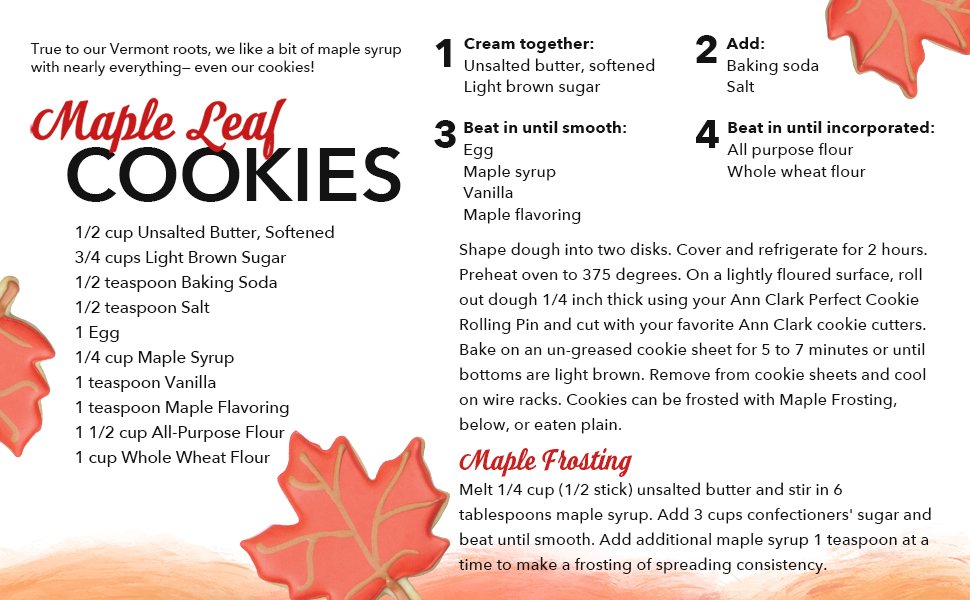 Maple Leaf Cookie Recipe