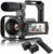 VAFOTON 4K Video Camera Camcorder with Microphone,